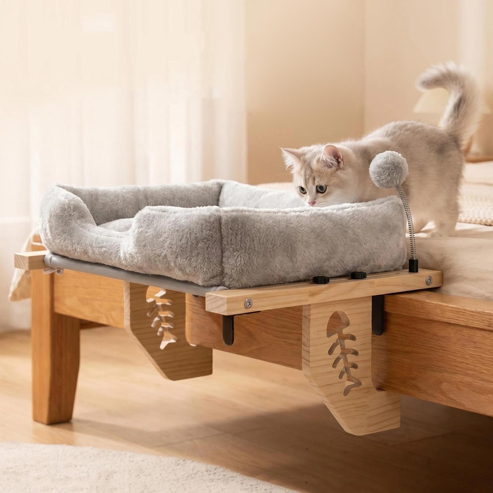 Cat Window Perch - Repose-épaule pour chat avec coussin en