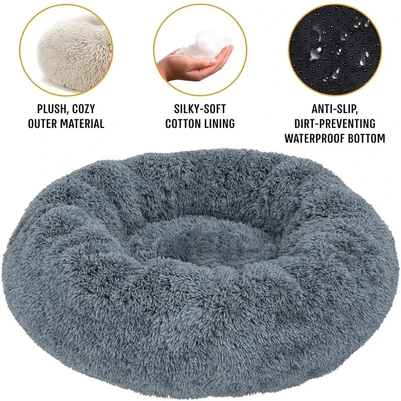 Lit rond en peluche pour chien - Calming Dog Bed avis et prix