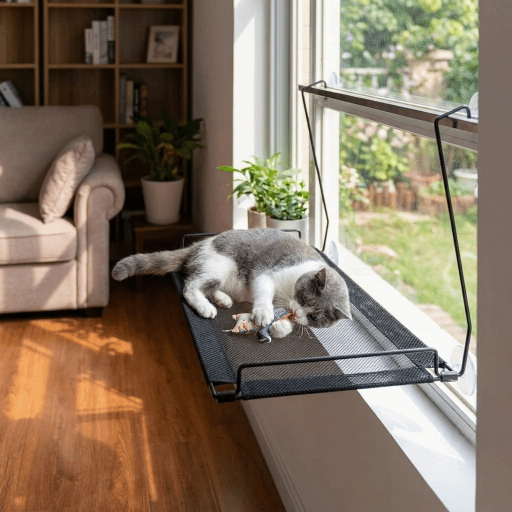 Hamac de fenêtre pour chat en  - Cat Window Perch avis et prix